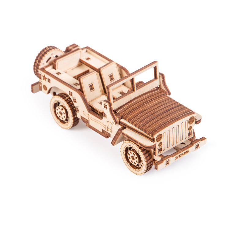 Wood Trick SUV Wooden 3D Mechanical Model Kit Puzzle | Wayfair